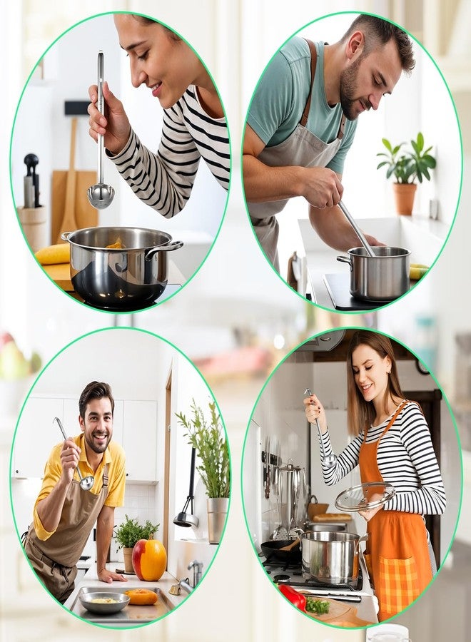 wutfuooo 12 Pieces Stainless Steel Soup Ladle Sturdy Soup Ladle with Long Handles Portion Control Serving Spoons for Cooking Soup Sauce Kitchen Home(2 oz) - Image 5