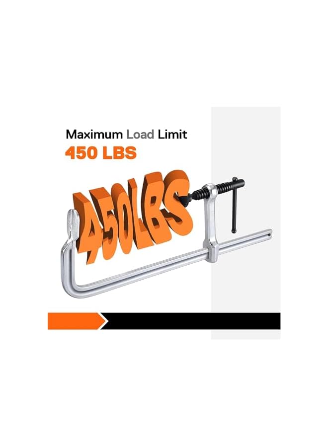 promass 2 Pcs,12-Inch Light-duty Drop Forged Steel Bar Clamps for Woodworking and Welding, 2 Pack - Image 4