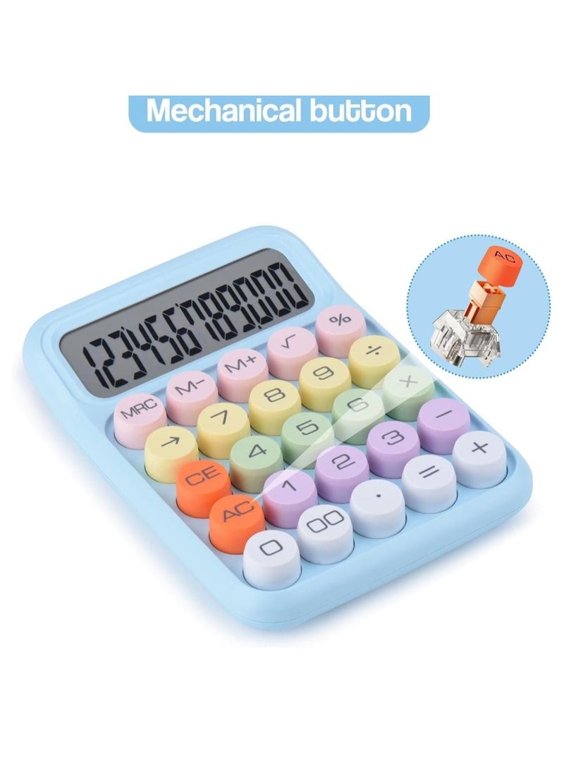 Mechanical Button Calculator with Automatic Shut Down, Battery Operated, 12-Digit Display, Large LCD Screen, Durable Office and Home Calculator - Image 2