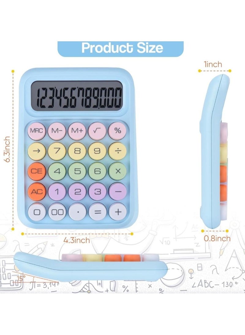 Mechanical Button Calculator with Automatic Shut Down, Battery Operated, 12-Digit Display, Large LCD Screen, Durable Office and Home Calculator - Image 3