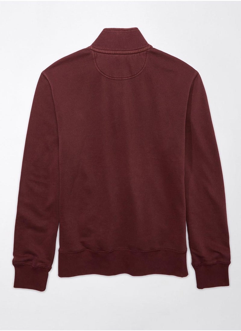 American Eagle Quarter-Snap Mockneck Pullover Sweatshirt  - Image 5