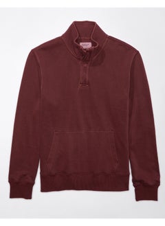 American Eagle Quarter-Snap Mockneck Pullover Sweatshirt  - Image 2