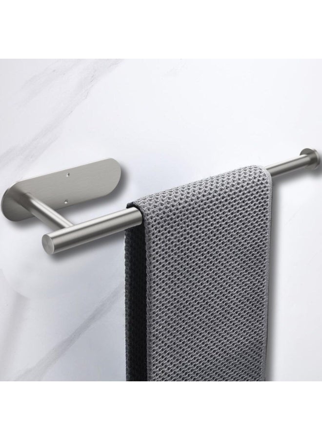 DGYB Brushed Nickel Self Adhesive Toilet Paper Holder Wall Mount 1 Pcs SUS304 Stainless Toilet Roll Holder Adjustable 9in ~15in Hanging Paper Towel Holder for Bathroom Kitchen Under Cabinet Fridge - Image 2