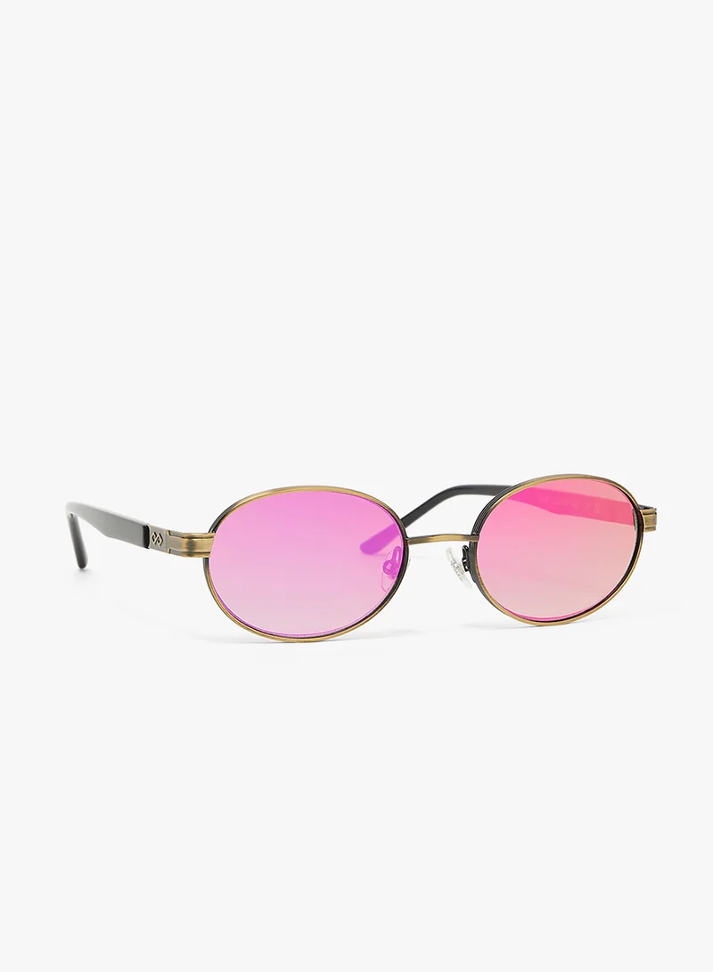 KAREN WAZEN Sam Oval Sunglasses