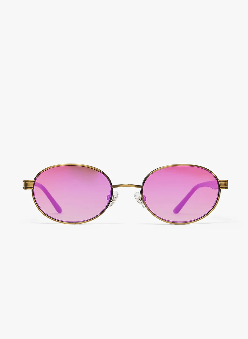 KAREN WAZEN Sam Oval Sunglasses