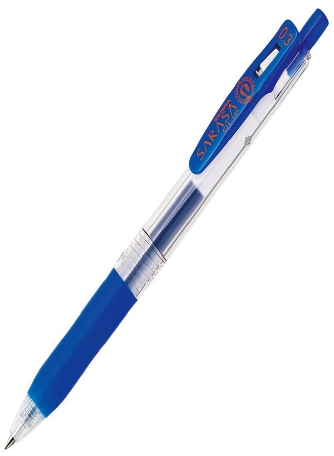Zebra Technologies Zebra Sarasa Clip Pen 0.3 mm, Blue (JJH15-BL) - Image 1