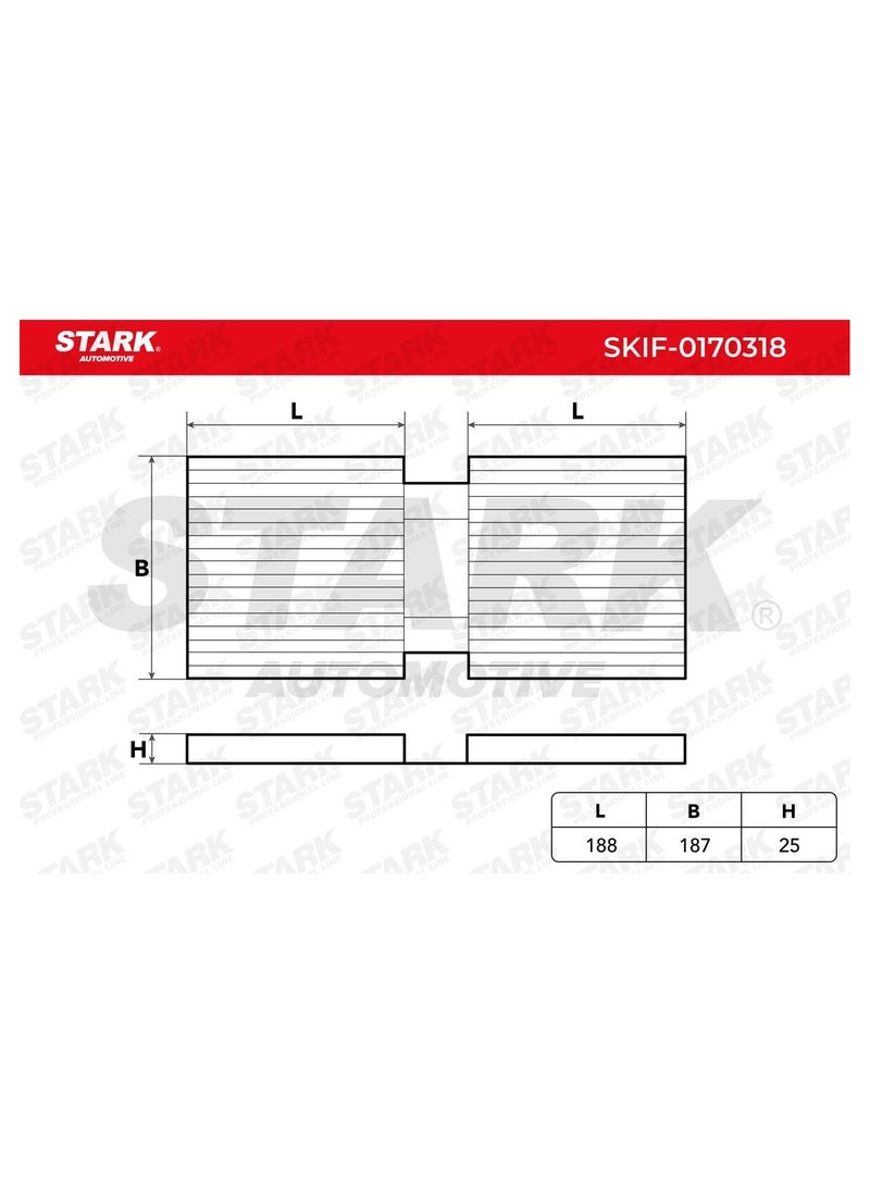 Stark STARK - POLLEN FILTER / CABIN FILTER FOR BMW - 64319312318 / 64319312317 / 64312284828 / 64319395930 / 64319237157  - Image 5