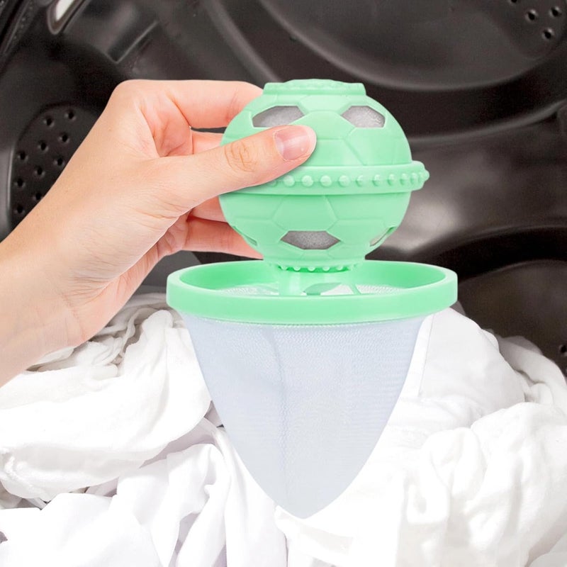 Pet Hair Remover for Laundry - 10cm Floating Sponge, Reusable Built-in Filter, Effective Lint Catcher | Automatic Dog Grabber for Grooming Salon Home Travel Hotel Dormitory RV Boat Use - Image 3