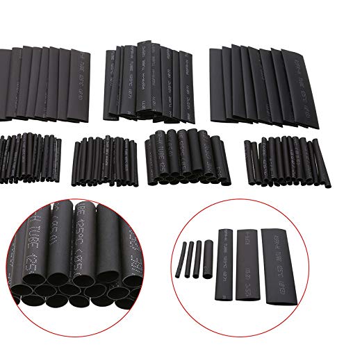 Rpi shop Rpi shop 250 Pcs Black 3mm Polyolefin Heat Shrink Tube Insulated Wire Cable Sleeve Wrap 45mm175 Inch Machine Cut Pieces - Image 2