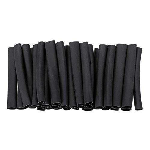 Rpi shop Rpi shop 250 Pcs Black 3mm Polyolefin Heat Shrink Tube Insulated Wire Cable Sleeve Wrap 45mm175 Inch Machine Cut Pieces - Image 1