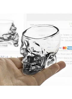 Creative Glass Skull Beer Mug Wine Decanter Craft Gift Single single-layer skull cup