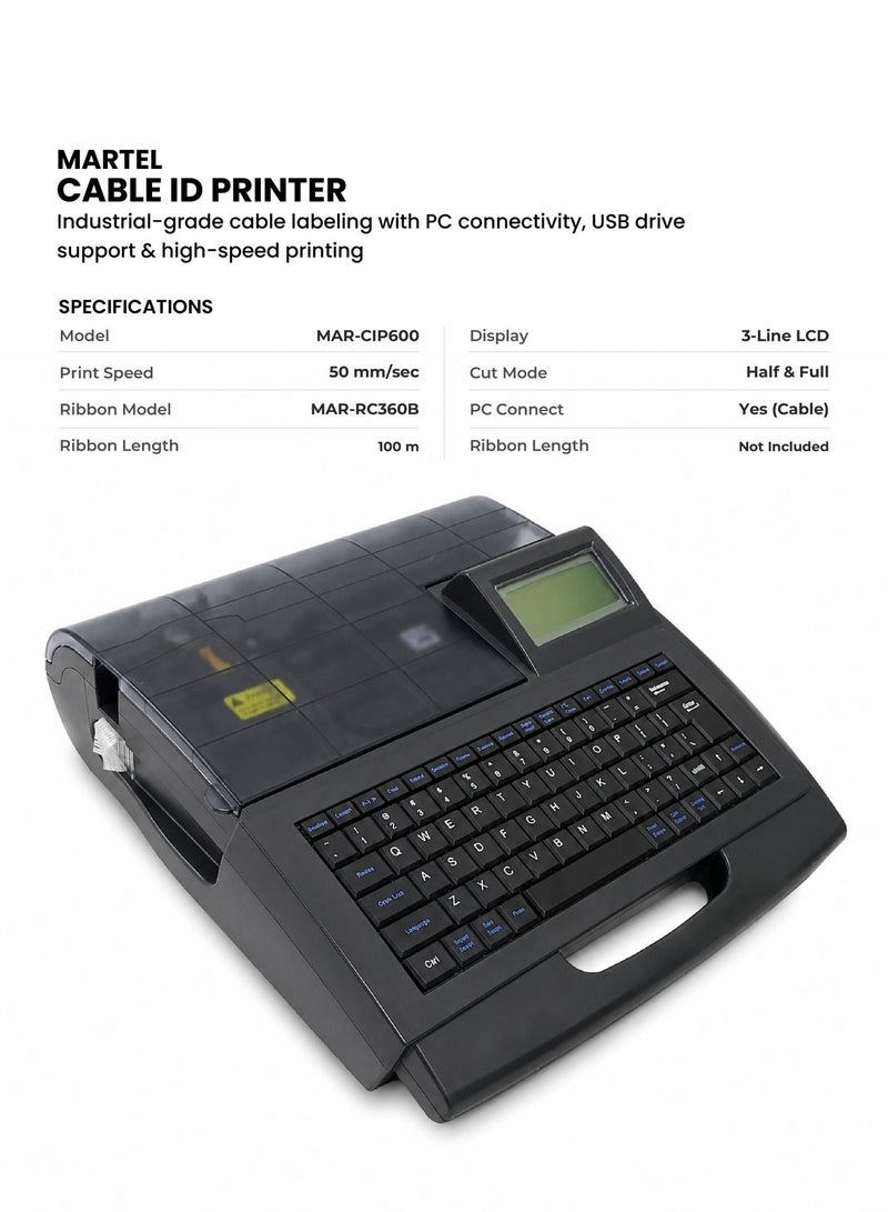 مارتل MARTEL CIP 600 – طابعة تعريف الكابلات وأنابيب الفيرول. - Image 3