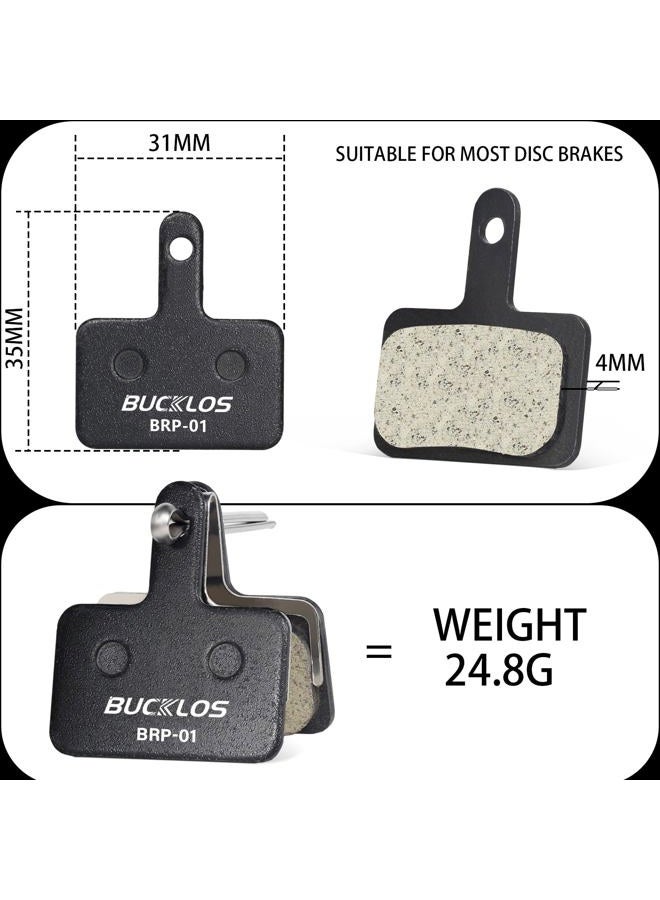 BUCKLOS 2 Pairs Bike Brake Pads for TRP Tektro Shimano Deore Br-M575 M525 M515 T615 T675 M505 M495 M486 M485 M475 M465 M447 M446 M445 M416 M415 M395 M375 M315 M355 C601 C501(Resin) - Image 4