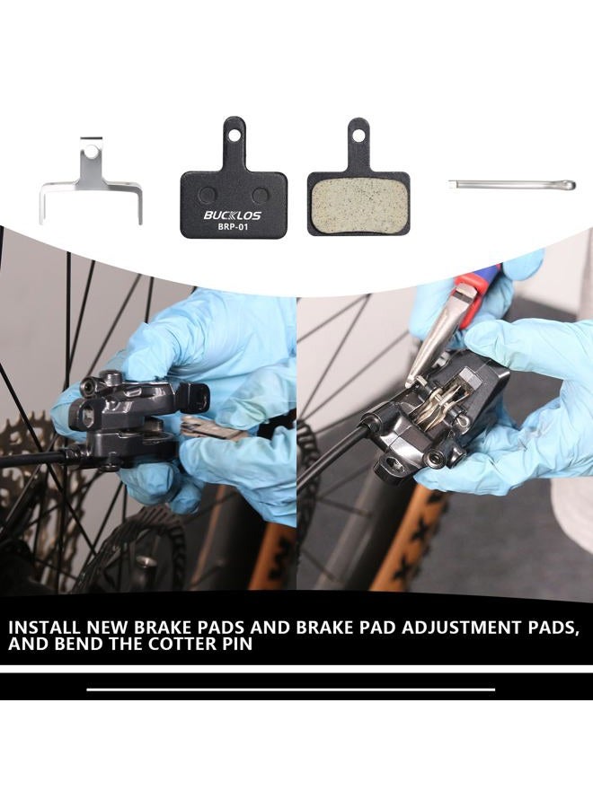 BUCKLOS 2 Pairs Bike Brake Pads for TRP Tektro Shimano Deore Br-M575 M525 M515 T615 T675 M505 M495 M486 M485 M475 M465 M447 M446 M445 M416 M415 M395 M375 M315 M355 C601 C501(Resin) - Image 5