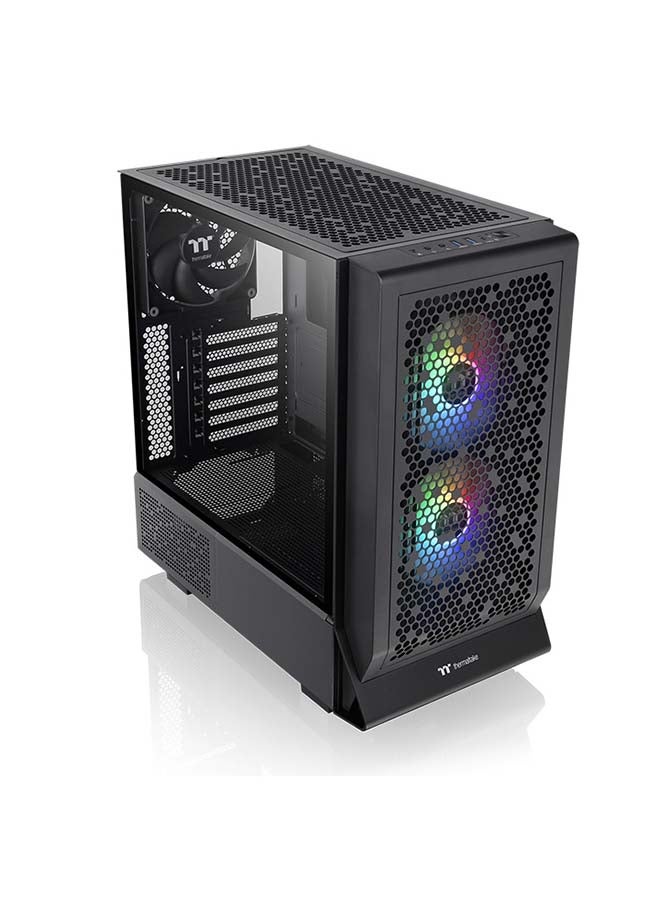 Thermaltake Ceres 330 TG ARGB Mid Tower Chassis, 2x Pre-Installed CT140 aRGB Fans & 1x CT140 Fan, 4mm Tempered Glass Panel, Up to 360mm Radiator & 7 Fans, Removable Filters, Black | CA-1Y2-00M1WN-01 Black - Image 5