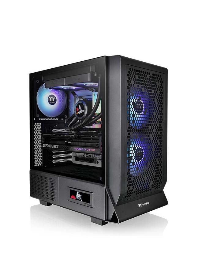 Thermaltake Ceres 330 TG ARGB Mid Tower Chassis, 2x Pre-Installed CT140 aRGB Fans & 1x CT140 Fan, 4mm Tempered Glass Panel, Up to 360mm Radiator & 7 Fans, Removable Filters, Black | CA-1Y2-00M1WN-01 Black - Image 1