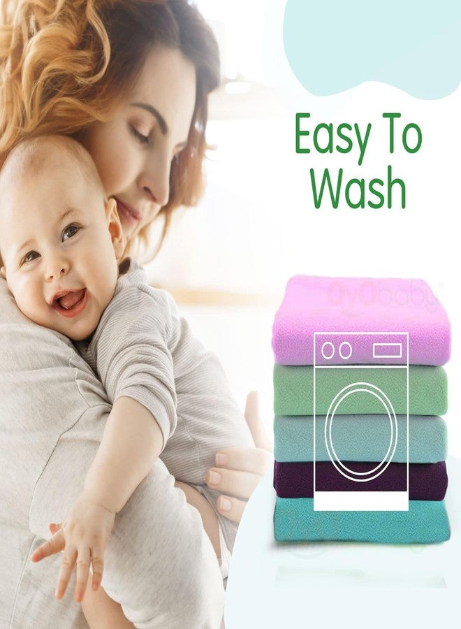 Kedara Cloth Anti-Pilling Fleece Baby Sheet Extra Absorbent Quick Dry Waterproof Bed Protector Purple, 70X100 CM - Image 4