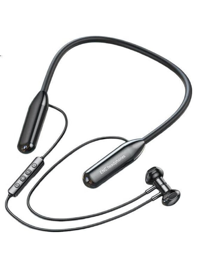 Orange [Large Battery] Bluetooth Earphones Neckband Style Noise Cancelling High Definition Sound Quality Ultra Long Battery Life Semi-In-Ear Type Compatible With Apple, Huawei, Oppo, Xiaomi, Vivo Bla - Image 3