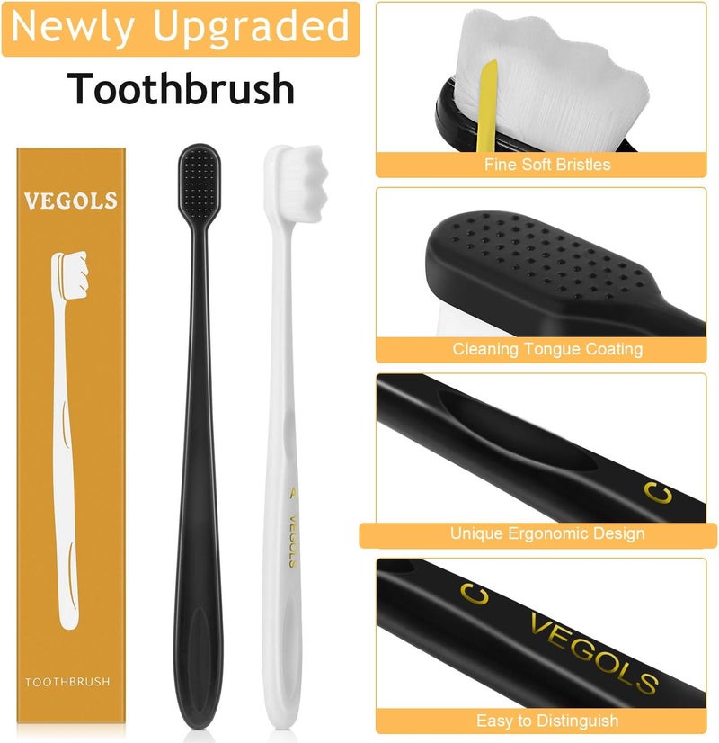 VEGOLS Extra Soft Toothbrush Set - Pack of 6 - Image 3
