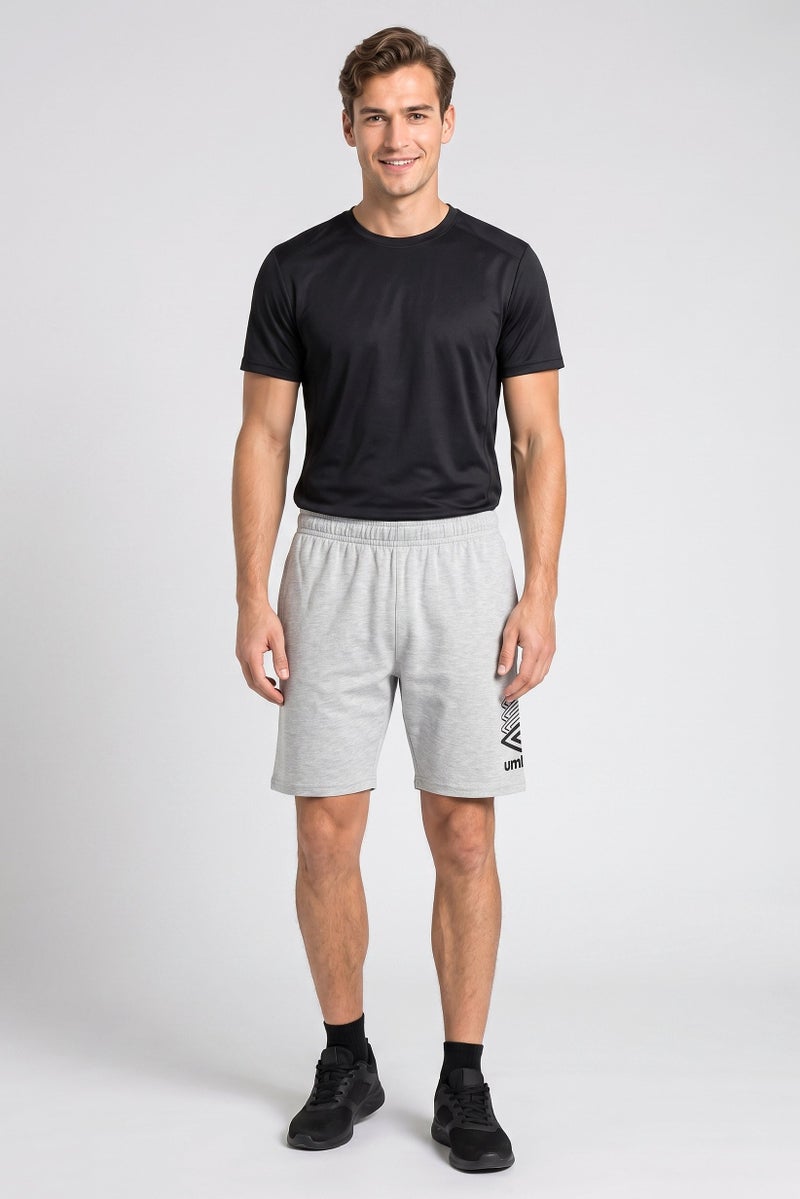 umbro Men Brand Logo Outdoor Shorts, Grey - Image 2