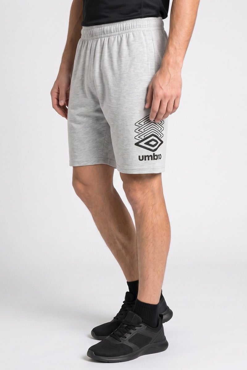 umbro Men Brand Logo Outdoor Shorts, Grey - Image 3