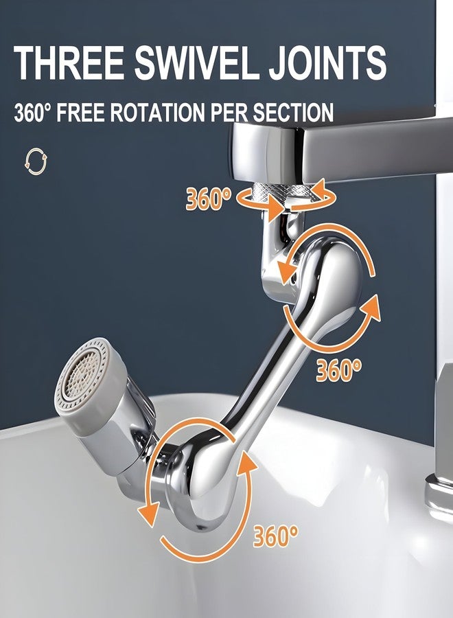 NEW WARE 1080 Degree Rotate Flexible Magic Aerator Dual Flow Water Nozzle Faucet Spout Shower Aerator for Bathroom and Kitchen Tap - Image 2