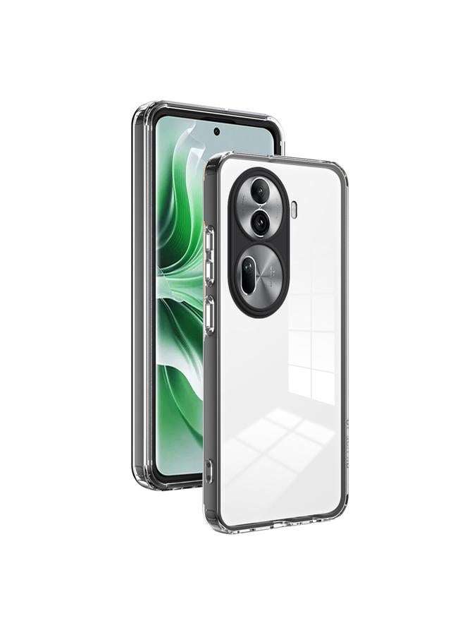 اس-توب جراب لهاتف OPPO Reno11 Pro Global 3 في 1 جراب هاتف شفاف من مادة TPU بلون إطار الكمبيوتر الشخصي - Image 1