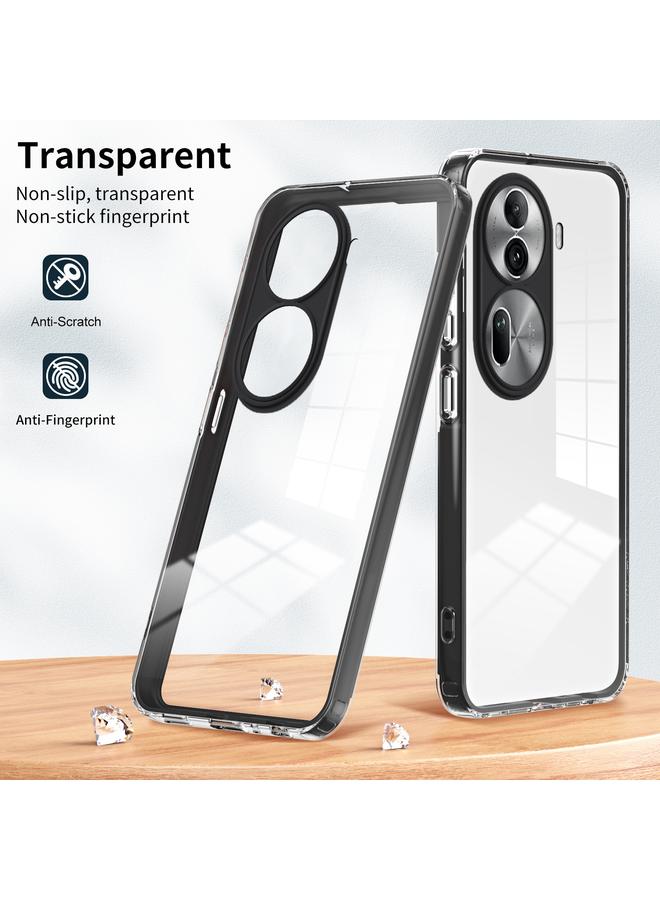 اس-توب جراب لهاتف OPPO Reno11 Pro Global 3 في 1 جراب هاتف شفاف من مادة TPU بلون إطار الكمبيوتر الشخصي - Image 2