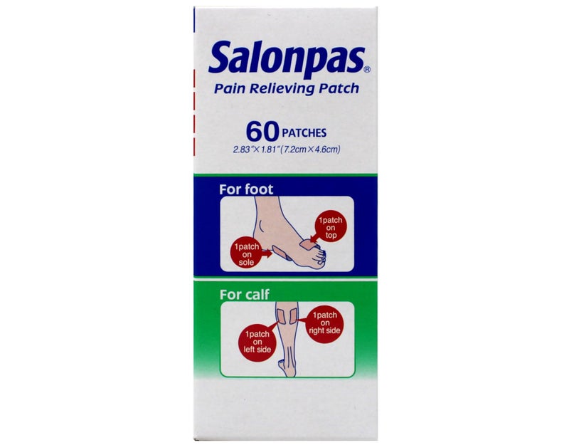 Salonpas Pain Relieving Patches 2.83" x 1.81" 60 Count, Pack 3 - Image 5
