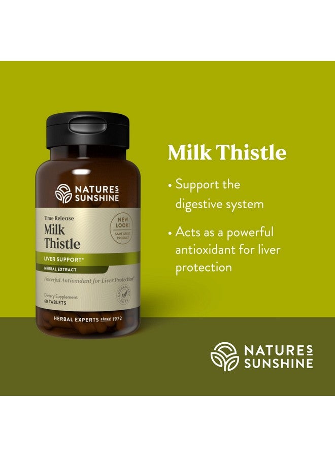 NATURE'S SUNSHINE نبات الشوك الحليب من ناتشرز سنشاين، 60 قرص مطول الإطلاق | يدعم الجهاز الهضمي، يحمي الكبد، ويعمل كمضاد أكسدة قوي - Image 4