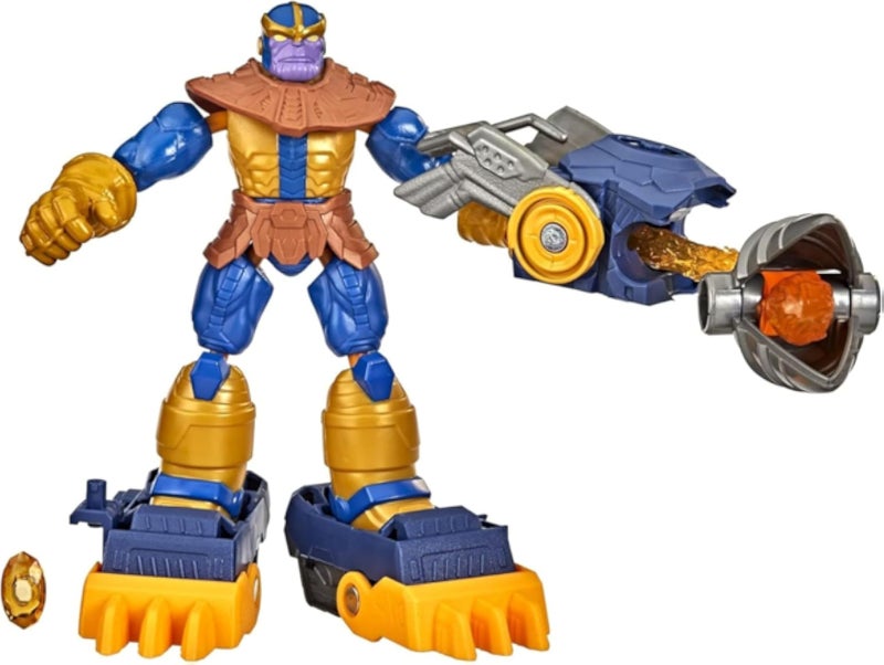 Avengers Marvel Bend and Flex Missions Thanos Fire Mission Figure, 6-Inch-Scale Bendable Toy with 2-in-1 Accessory for Kids Ages 4 and Up