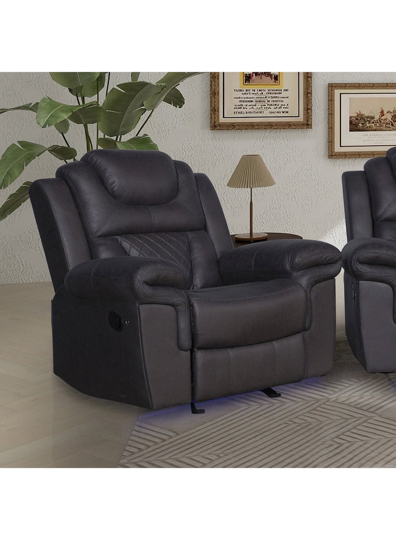 Home Box Miranda Armchair Fabric Recliner with Rocker and LED Strip 101 x 106 x 101 cm - Image 1