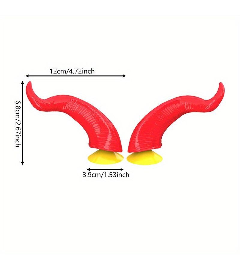 Black Motorcycle Helmet Devil Horns Removable Demon Decorations Cool Riding Gear Additions - Image 4