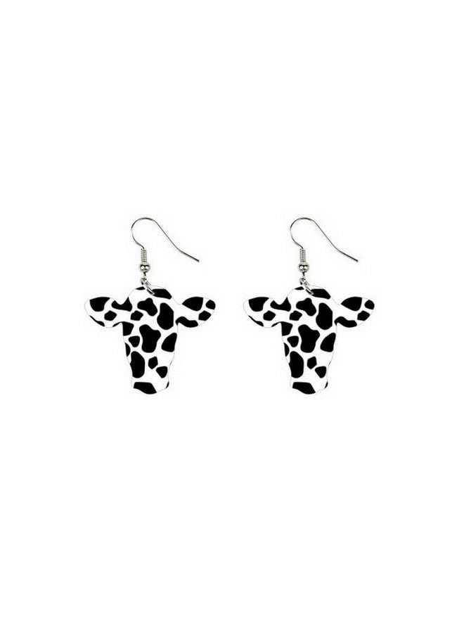 Pingyongchang Cowboy Boots Earrings For Women Cow Print Cowboy Hat Earrings Funny Cow Shaped Lightweight Western Dangle Earring For Women Halloween Costume Accessories Jewelry Gifts-A - Image 3