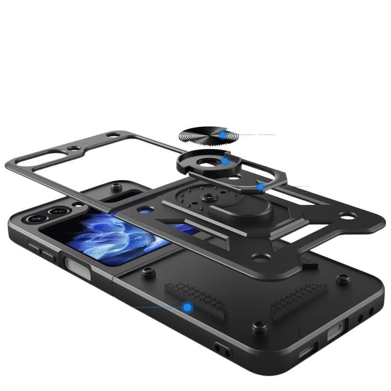 غطاء هاتف | حماية من السقوط | ذهبي وردي | مقاوم للصدمات لـ Samsung Galaxy Z Flip 7 | مقاومة بصمات الأصابع - Image 4