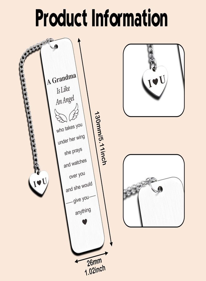 Perleddom Grandma Easter Gift Grandma Bookmark Gifts from Grandkids Gifts for 60 Year Old Grandmother Granddaughter Grandmother Jewelry Book Marks for Reading Women Birthday Mothers Day Gift for Nana Grammy - Image 2