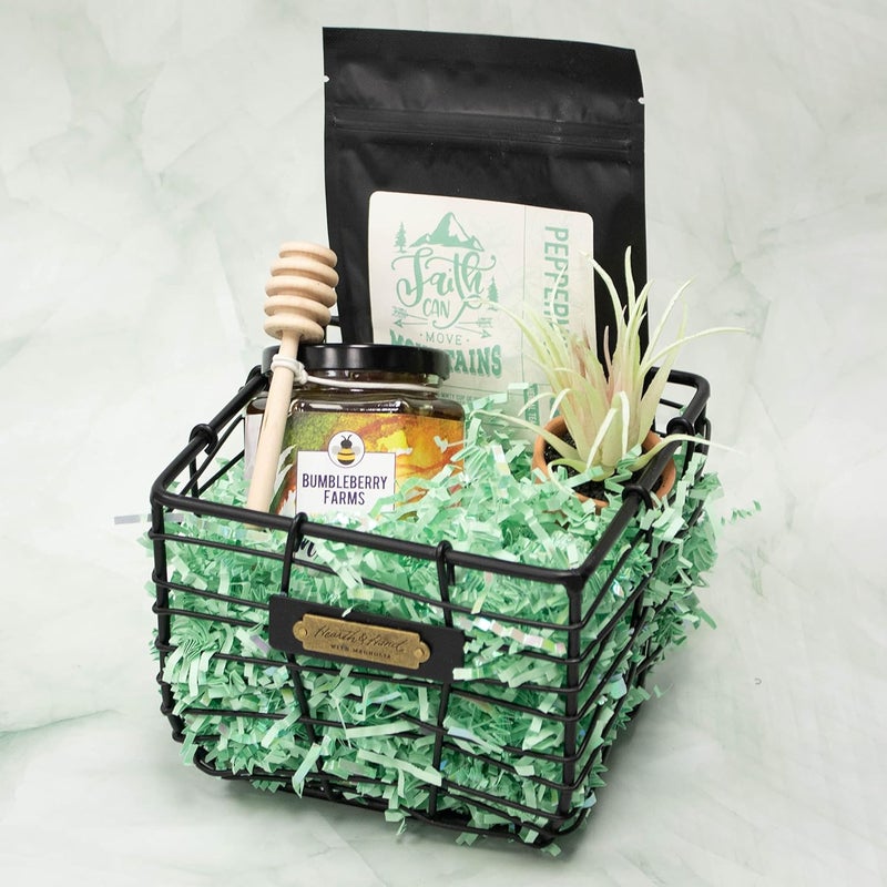 MagicWater Supply MagicWater Crinkle Cut Paper for Gift Baskets - 2LB - Diamond Mint - Perfect for Shredded Paper Filler, Basket Filler, Gift Boxes, Bridesmaid Gifts, Christmas Stuffers & More – Ideal for All Occasions - Image 2