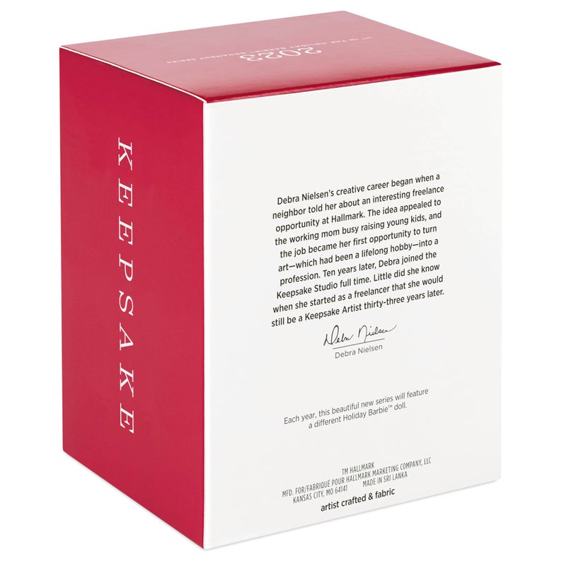 Hallmark Keepsake هولمارك تذكار عيد الميلاد زخرفة 2023 2023 لاتينا عطلة باربي باربي هدايا - Image 4