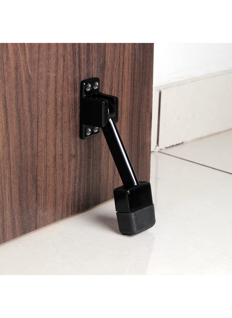 Generic 5 inch Gate Stopper for The Door with Rubber Grip Long Door Stopper for Home Window Stopper Door Stopper to Stop for All Door Gap Filler Rubber Door Protector for Home Set 3 Black 2  - Image 2