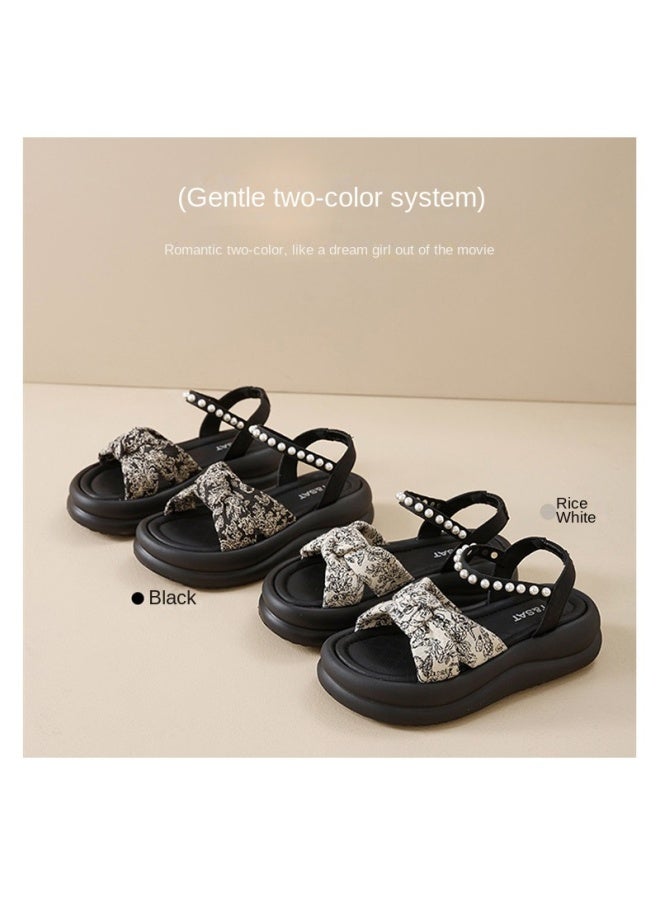 St&Sat Saturday Sandals Women's Summer New Bow One-strap Sandals Platform Sports Beach Shoes For Outdoor Wear - Image 4