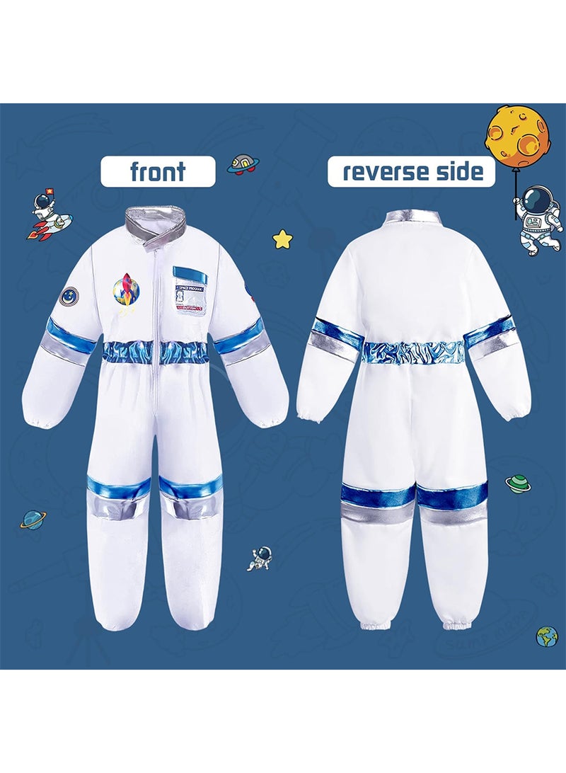 Children Astronaut Space Costume,Boys and Girls Astronaut Costume for Pretend Play,Kids Space Jumpsuit Space Pretend Dress Up Role Play Set for Kids - Image 3