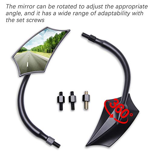 JMTBNO Black 8mm Motorcycle Rear View Mirrors Fits For Road King Street Glide Softail Electra Glide Road Glide Dyna Softail 1982-2018 2019 2020 - Image 5