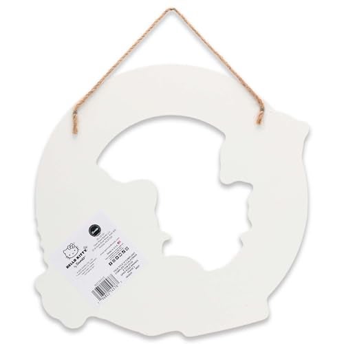 Open Road Brands Hello Kitty Heart Wreath Hanging Wood Wall Decor - Cute Hello Kitty Wall Art for Valentine's Day Decor - Image 3