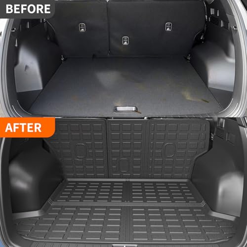 powoq Cargo Mat Compatible with 2022-2024 2025 Tucson Trunk Mat Cargo Liner TPE All Protection Trunk Liner Backrest Replacement for 2022-2024 2025 Tucson Accessories - Image 3