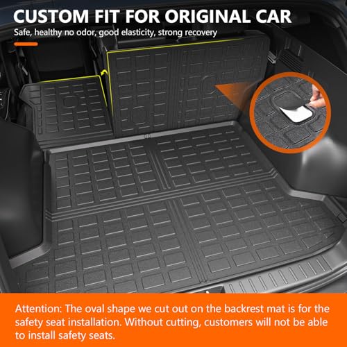 powoq Cargo Mat Compatible with 2022-2024 2025 Tucson Trunk Mat Cargo Liner TPE All Protection Trunk Liner Backrest Replacement for 2022-2024 2025 Tucson Accessories - Image 2