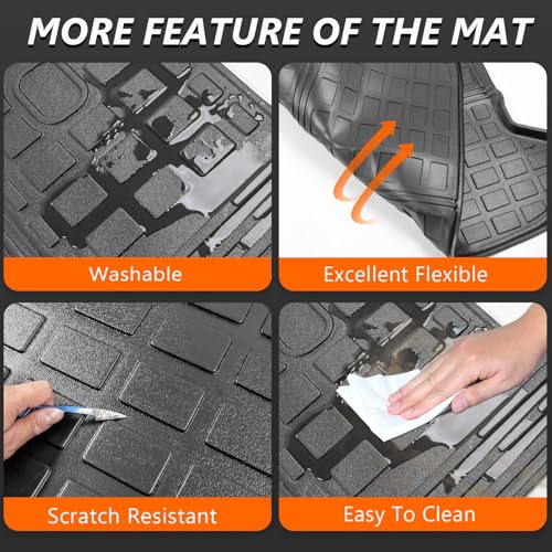 powoq Cargo Mat Compatible with 2022-2024 2025 Tucson Trunk Mat Cargo Liner TPE All Protection Trunk Liner Backrest Replacement for 2022-2024 2025 Tucson Accessories - Image 5