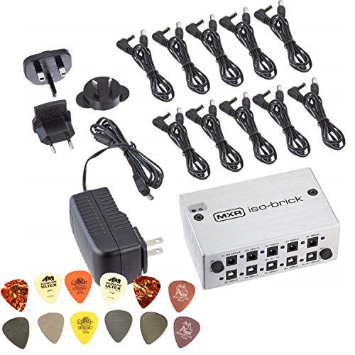 MXR M238 Iso-Brick Power Supply Bundle with Dunlop PVP101 Pick Pack - Image 1