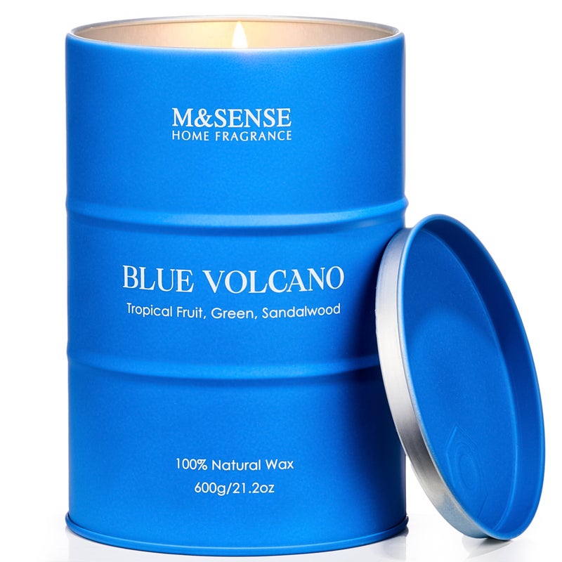 M&SENSE Tropical Fruit Soy Scented Candles Natural Non Toxic, Large Summer Candles 21.2oz 120 Hours Long Lasting Burning, Unique Candle Gifts Cozy Room Decor for Women Men - Image 1