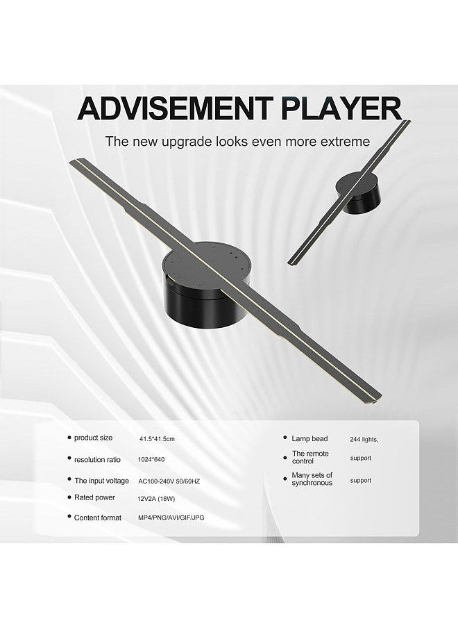 Generic - جهاز عرض هولوجرام ثلاثي الأبعاد لعرض الإعلانات، مشغل مثبت على الحائط للترفيه - Image 1