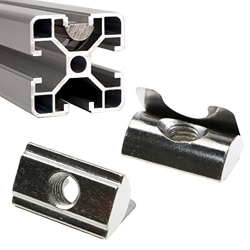 LUORNG 12pcs Roll in Spring M6 T Nuts with Spring Sheet for 8mm Slot Aluminum Profile, 3030/4040 Series Universal - Image 5